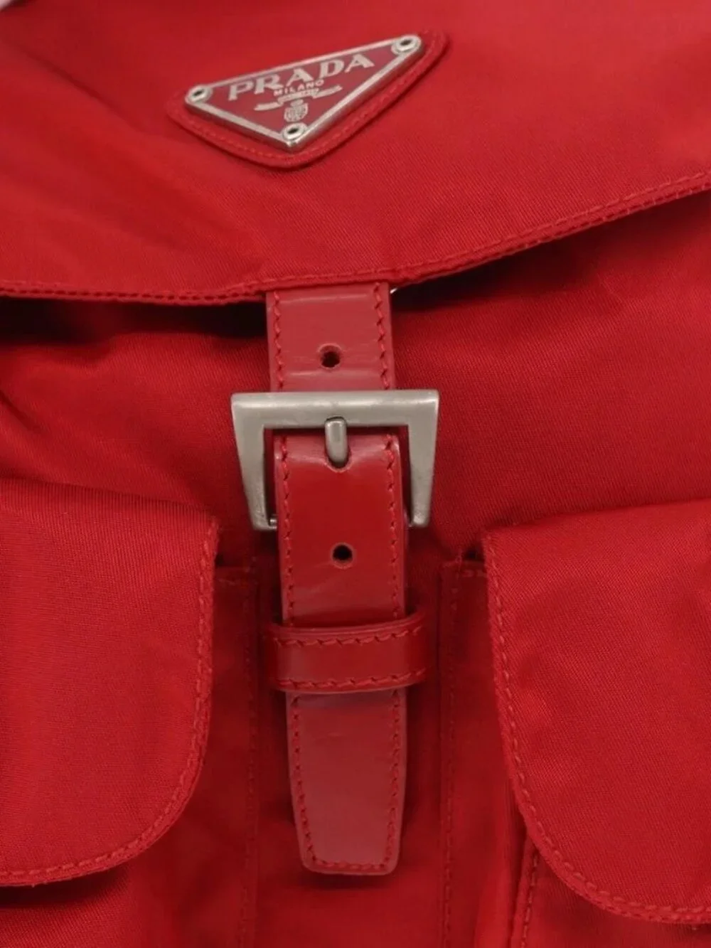 Prada brand	prada color	red